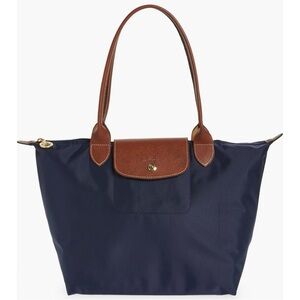 Longchamp Medium Le Pliage Nylon Shoulder Tote, Marine (Navy Blue)
